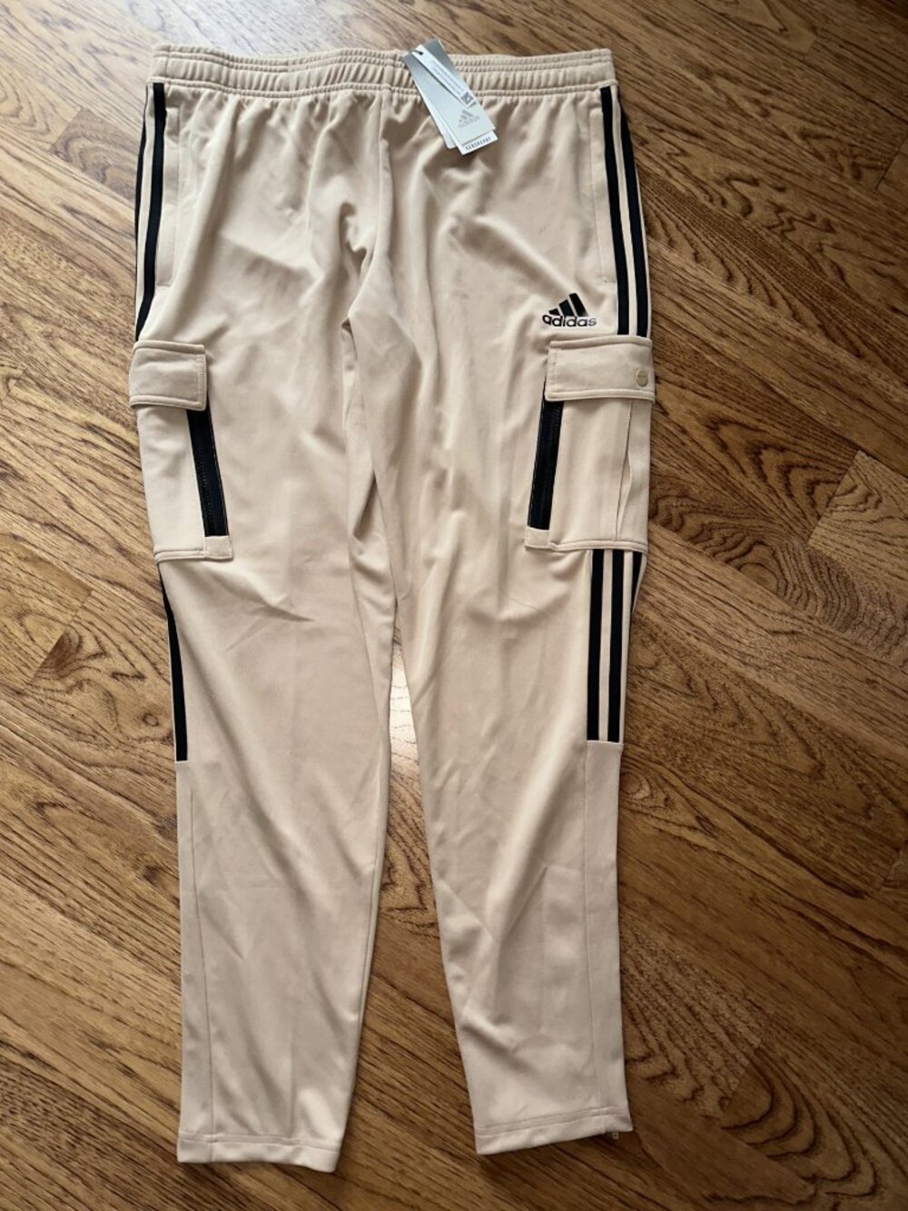 NWT Adidas Men's Tiro Aeroready Cargo Track Pants MAGIC BEIGE XL FOOTBALL SOCCER - Picture 2 of 5